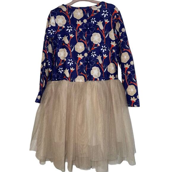 Girls Royal Blue Fall Tutu Dress - Size 4T - Picture 2 of 5